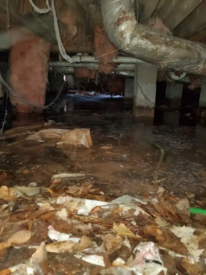 Crawl space flood assessment for Commercial Water Damage Restoration in Yuba City